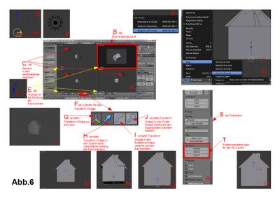 Die Kamera und Lampe mit Hilfe der die 3D-Transform-Manipulatoren ausrichten