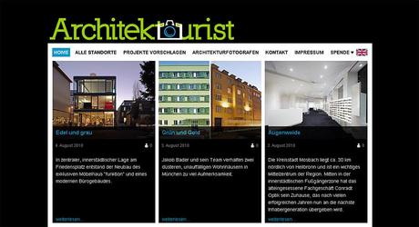 Screenshot der Website Architektourist