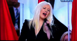 Christina Aguilera blamierte sich beim Superbowl