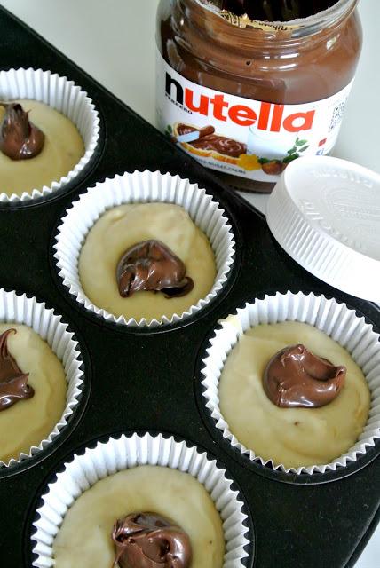 Bananen-Nutella Swirl Muffins