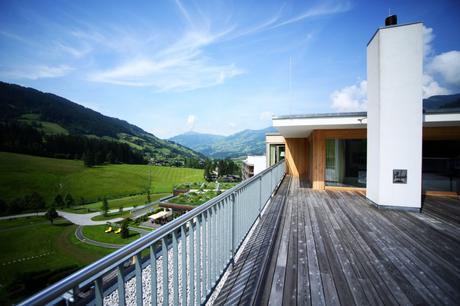 Terrasse der Penthouse Suite Kempinski Das Tirol