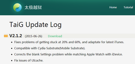 TaiG Update bringt Support für neuste iTunes Version, Mobile Substrate und weitere Bug Fixes