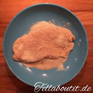 Paniertes Putenschnitzel mit bayerischem Kartoffelsalat Putenschnitzel panieren