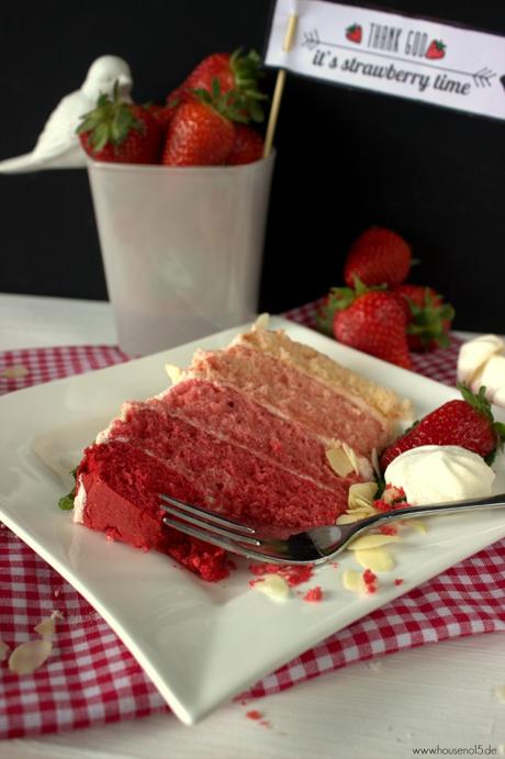 Ombre Cake {Thank god it’s strawberry time}