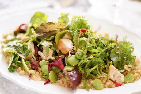 Asiatischer Quinoa-Salat mit Huhn und Dicken Bohnen