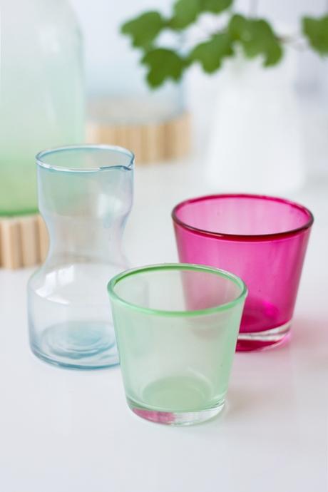 DIY: Glas mit Lebensmittelfarbe einfärben
