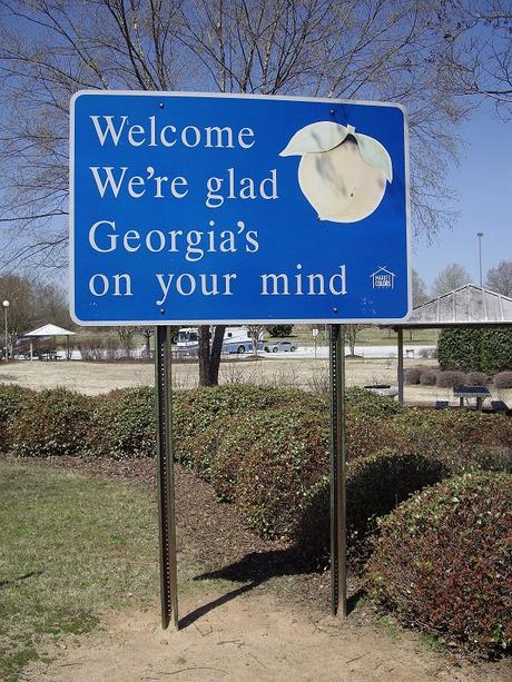 Straßenschild in Georgia, USA