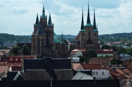 Erfurt von oben – Steigen Sie der Krämerbrücke über die Ägidienkirche
aufs Dach – Der Kirchturm als Aussichtsplattform
