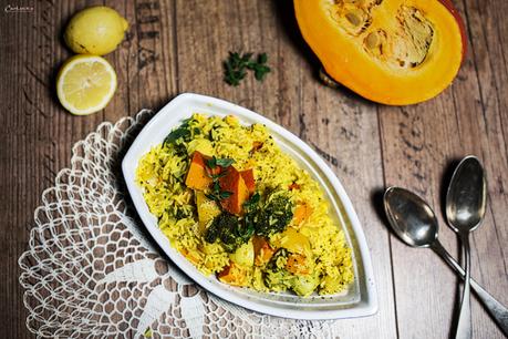 One Pot Kürbis Reis Curry