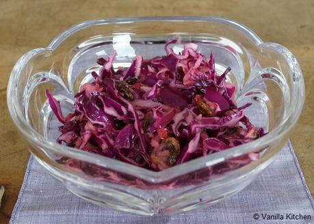 Rotkohl-Rohkost oder (zum Aussprechen): Rotkohl-Apfel-Salat