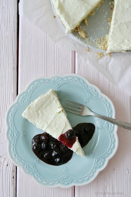 Cheesecake mit Heidelbeer Topping
