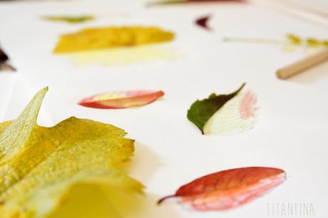 Basteln im Herbst: Blätterbild