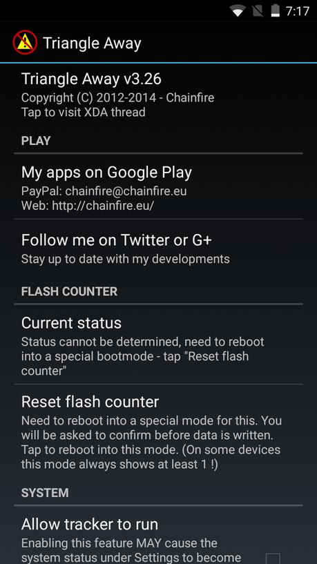 Samsung Galaxy S3: Flash Counter zurücksetzen