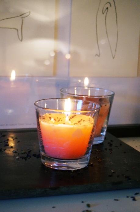 DIY Orange-Zimt Malven Kerzen