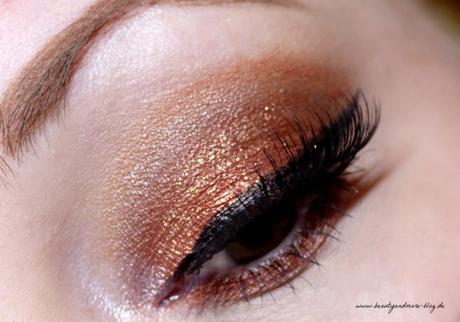 Bold Orange & Glittery Orange Eye Look - AMU + Blogparade Fall
