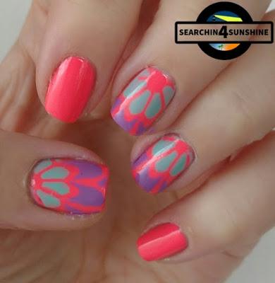 [Nails] #nailsreloadedchallenge - dreifarbig  & Lacke in Farbe ... und bunt! KORALLE mit models own NP128 Shades