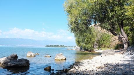 Kiesel Strand Ohrid