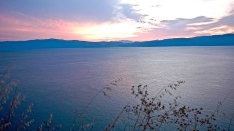 Ohrid bei Sonnenuntergang