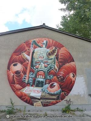 Alte Boerse, Berlin, Gebaeude, Graffiti, Streetart,  Marzahn