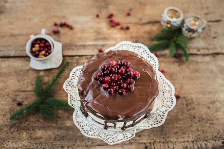 Naked Cake: Schokoladen Kuchen mit Glasur