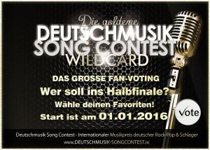 Fan-Voting Deutschmusik Song Contest 2016 - Die goldene Wildcard