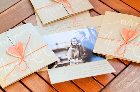 Wir heirateten: DIY Einladungskarten