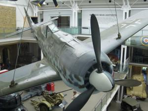 Eine erbeutete Focke-Wulf Fw 190 im Imperial War Museum in London.