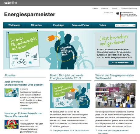 Energiesparmeister Webseite