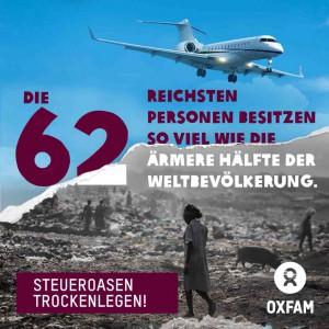 Oxfam Kampagne Steueroasen trockenlegen