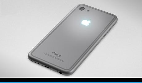 iPhone 7 Rückseite in Silber Grau