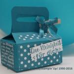 Geschenkbox mit dem Stanz-und Falzbrett für Tüten