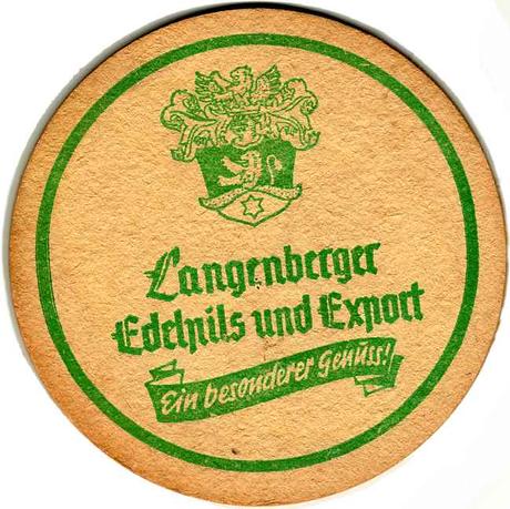Langenberger Bierdeckel (Vorderseite)