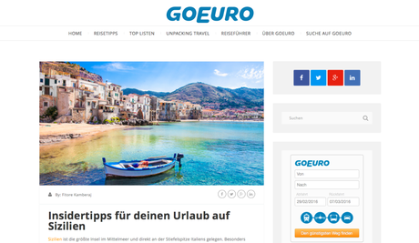 Blogprojekt Insider-Tipps aus Sizilien von GoEuro