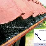 Dachrinnenbürste speziell für Kupferdachrinnen, 10 Meter Ø 15cm, inkl. 6 Sicherungsklammern gegen Sturm und Wind
