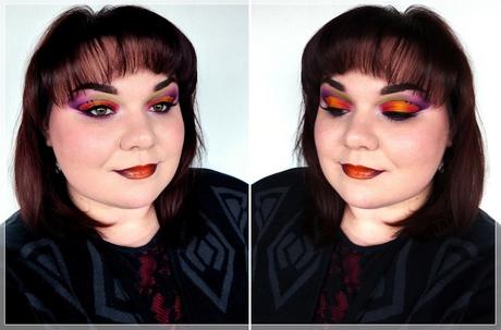 colorful cut crease look 