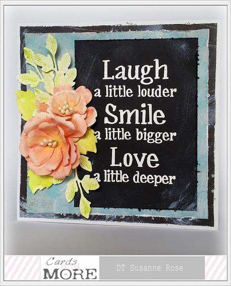 Chalkboard Card with Visible Image Stamps