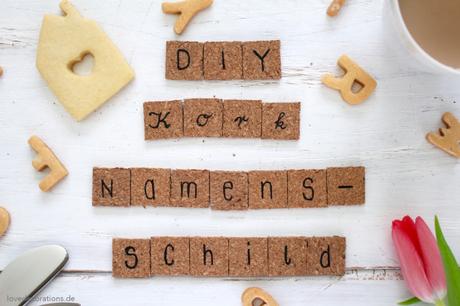 DIY Kork Namensschilder mit Wayfair* DIY Kork Namenschild 15