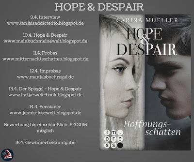 [Blogtour] »Hope & Despair - Hoffnungsschatten« von Carina Mueller - Tag 5