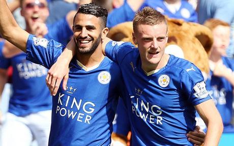 Die beiden Topscorrer von Leicester-City Riyad Mahrez und Jamie Vardy Picture: gettyimage