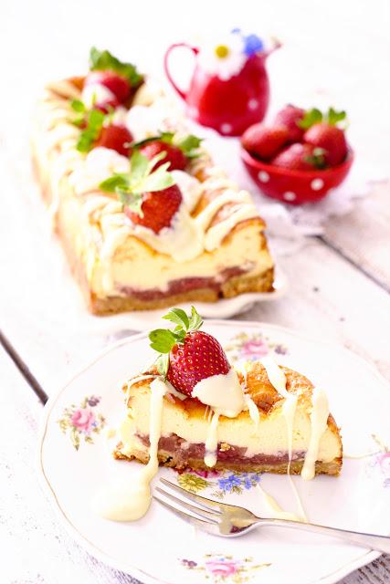Rhabarber Erdbeer Cheesecake