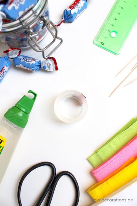 DIY Tulpen mit Bonbons – Der etwas andere Blumenstrauß zum Muttertag Tulpenstrauß Bonbons Muttertag