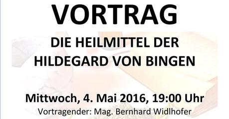 Einladung zum Vortrag „Heilmittel der Hildegard von Bingen“