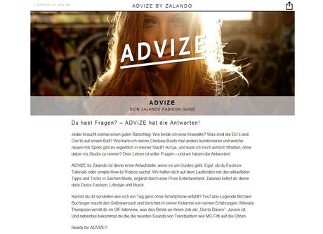 {Vorstellung} Das neue Fashion Magazin Advize by Zalando.