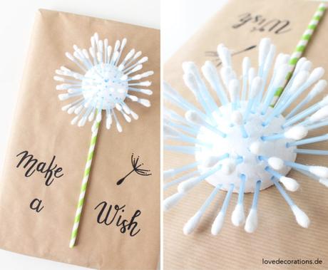 DIY Geschenkverpackung: Die Pusteblume und zu welcher Auspack-Gruppe ich gehöre DIY Geschenkverpackung Pusteblume