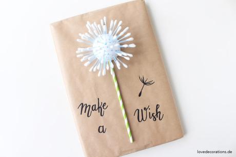 DIY Geschenkverpackung: Die Pusteblume und zu welcher Auspack-Gruppe ich gehöre DIY Geschenkverpackung Pusteblume