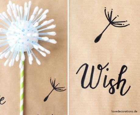 DIY Geschenkverpackung: Die Pusteblume und zu welcher Auspack-Gruppe ich gehöre DIY Geschenkverpackung Pusteblume
