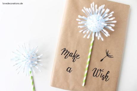 DIY Geschenkverpackung: Die Pusteblume und zu welcher Auspack-Gruppe ich gehöre DIY Geschenkverpackung Pusteblume