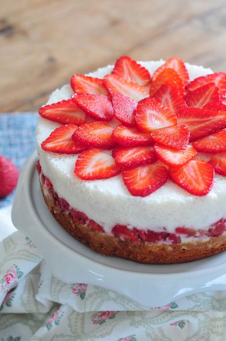 Erdbeer-Joghurt-Kuchen milchfrei & fructosearm