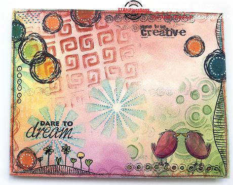 Mail Art Envelope with PanPastels and STAMPlorations