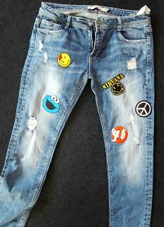 A butterfly: Blue jeans and the Patches (A Fashion Project)
